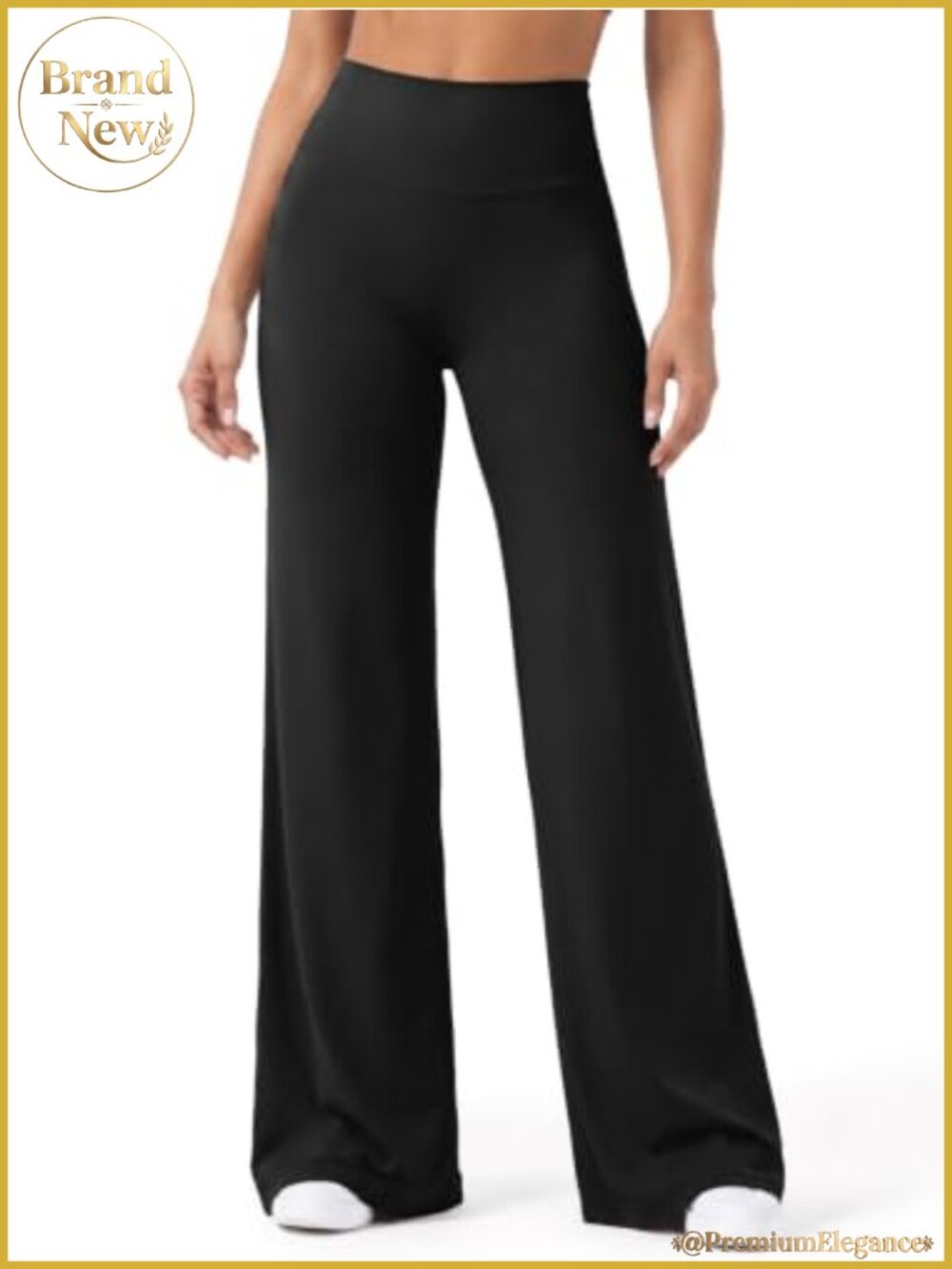 No Front Seam High Waisted Straight Wide Leg Yoga Pants